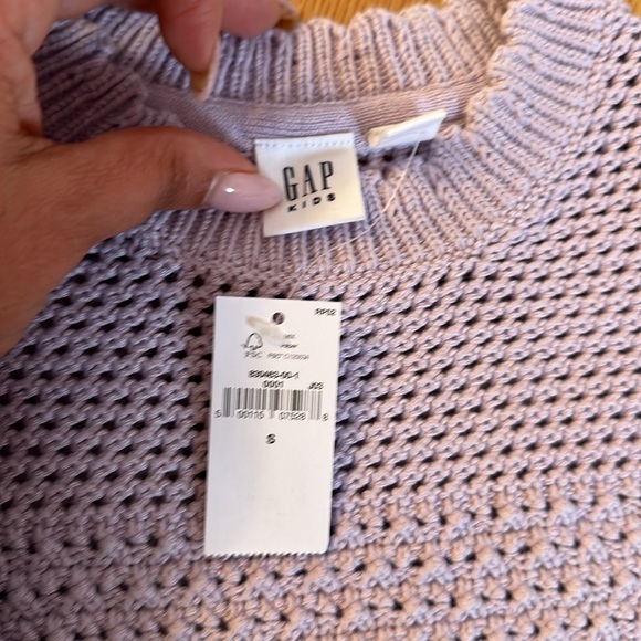 Gap Girls Lilac crochet sweater size small - Picture 3 of 3